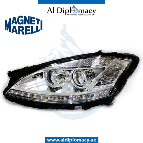 Left Headlight, BI Xenon, 711307023056 for Mercedes-Benz S Class W221 (2006-2013) models, Part Number MM-2218200959